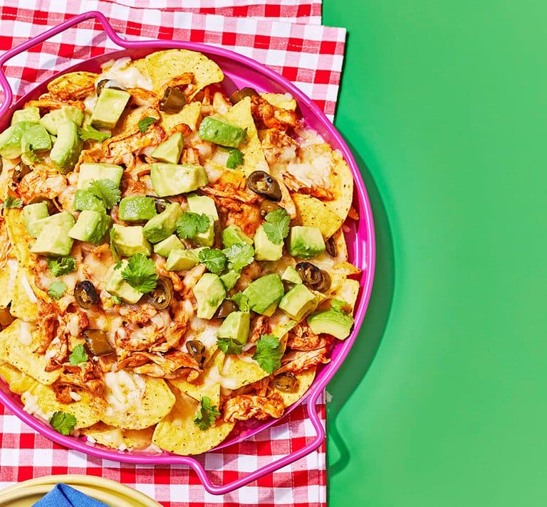 Kickin' buffalo chicken nachos