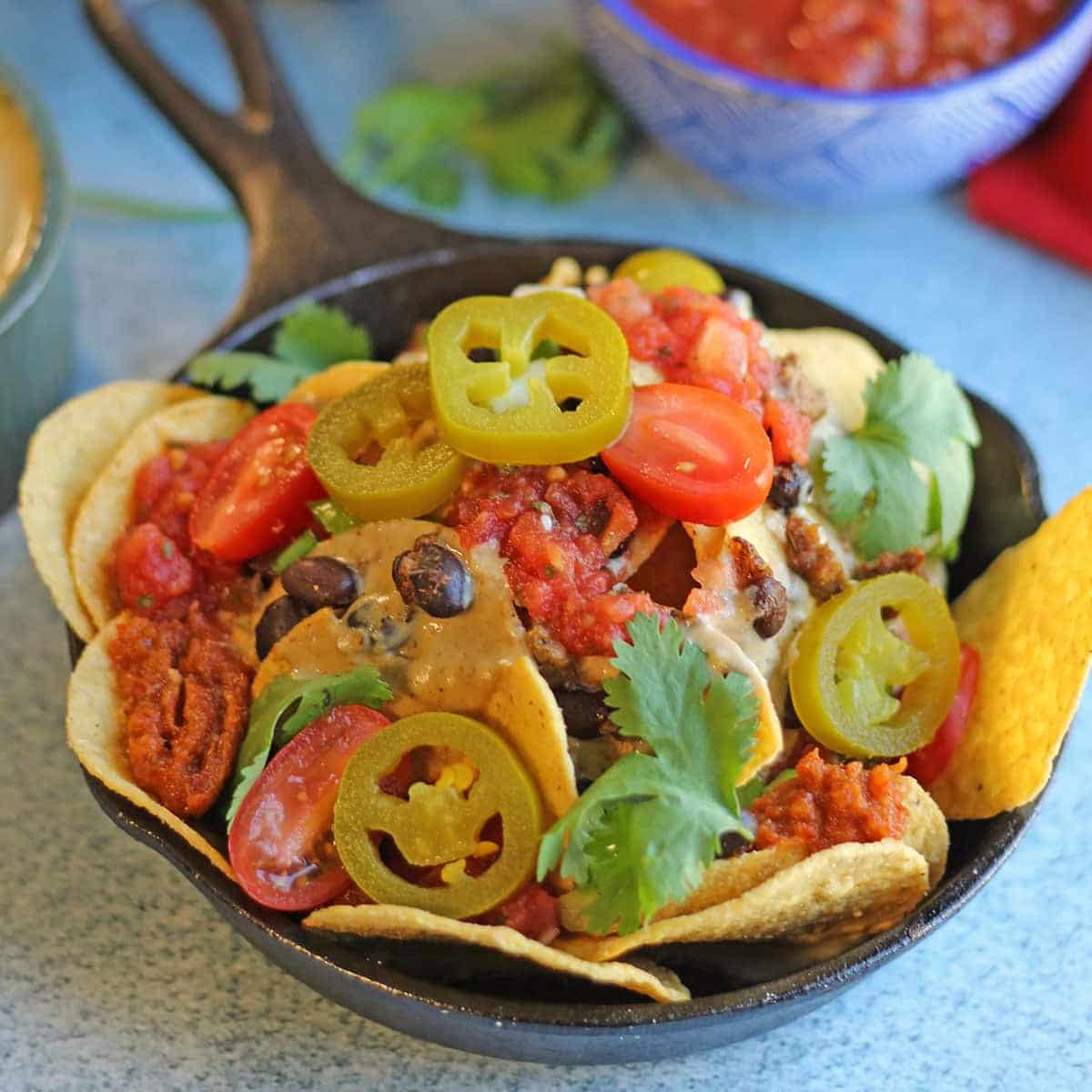 Build your own vegan nacho bar