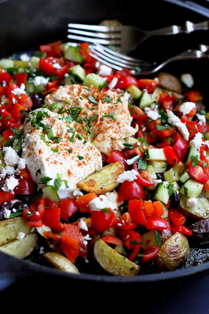 Mediterranean Roasted Potato Nachos Recipe