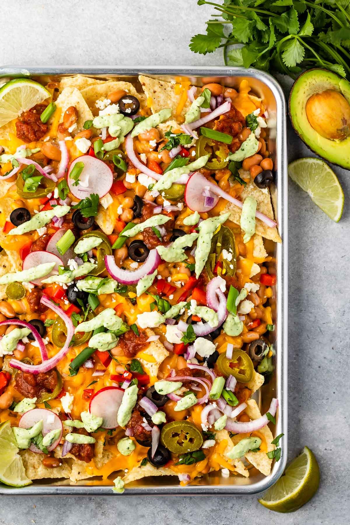 Veggie Sheet Pan Nachos Recipe