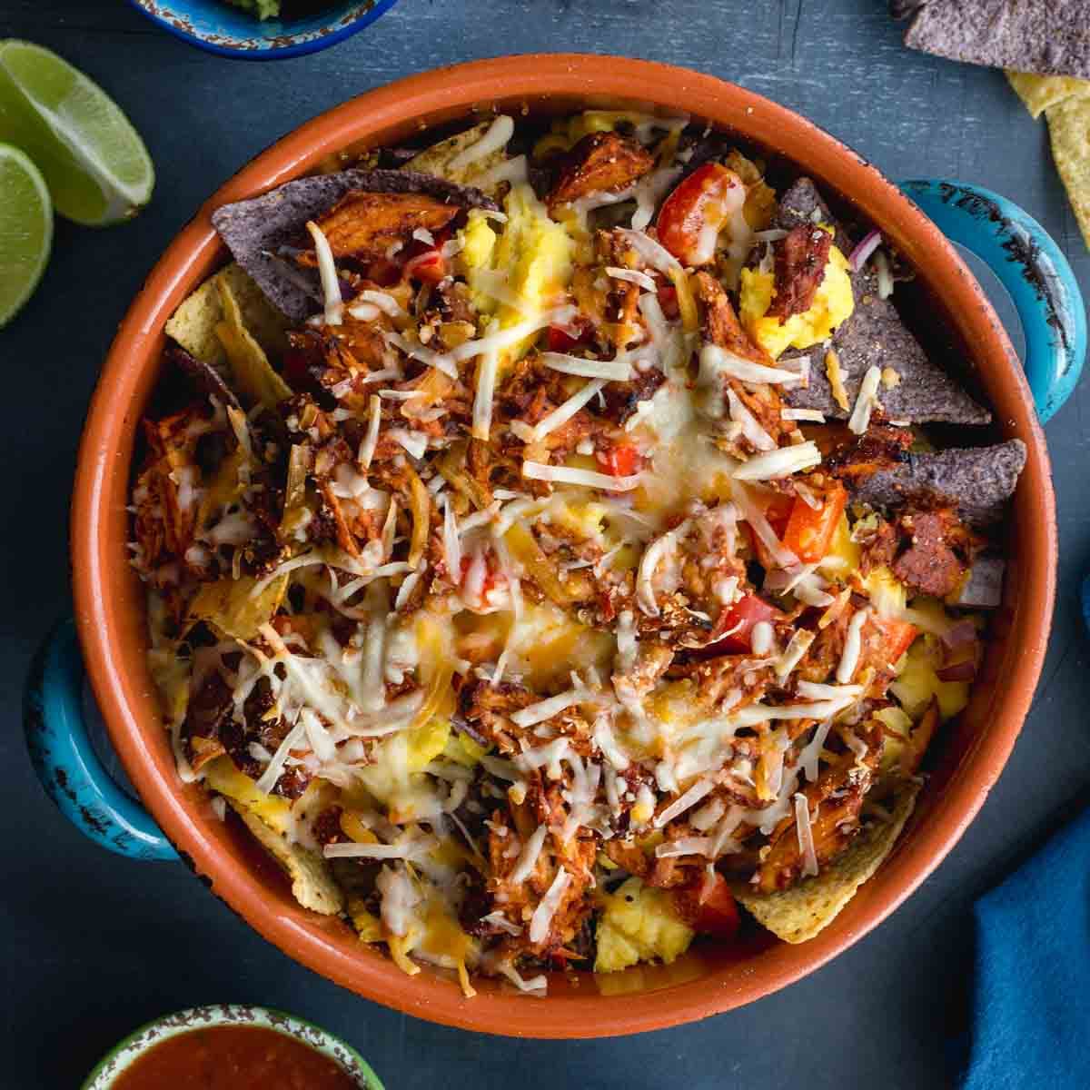 Pulled Pork Breakfast Nachos