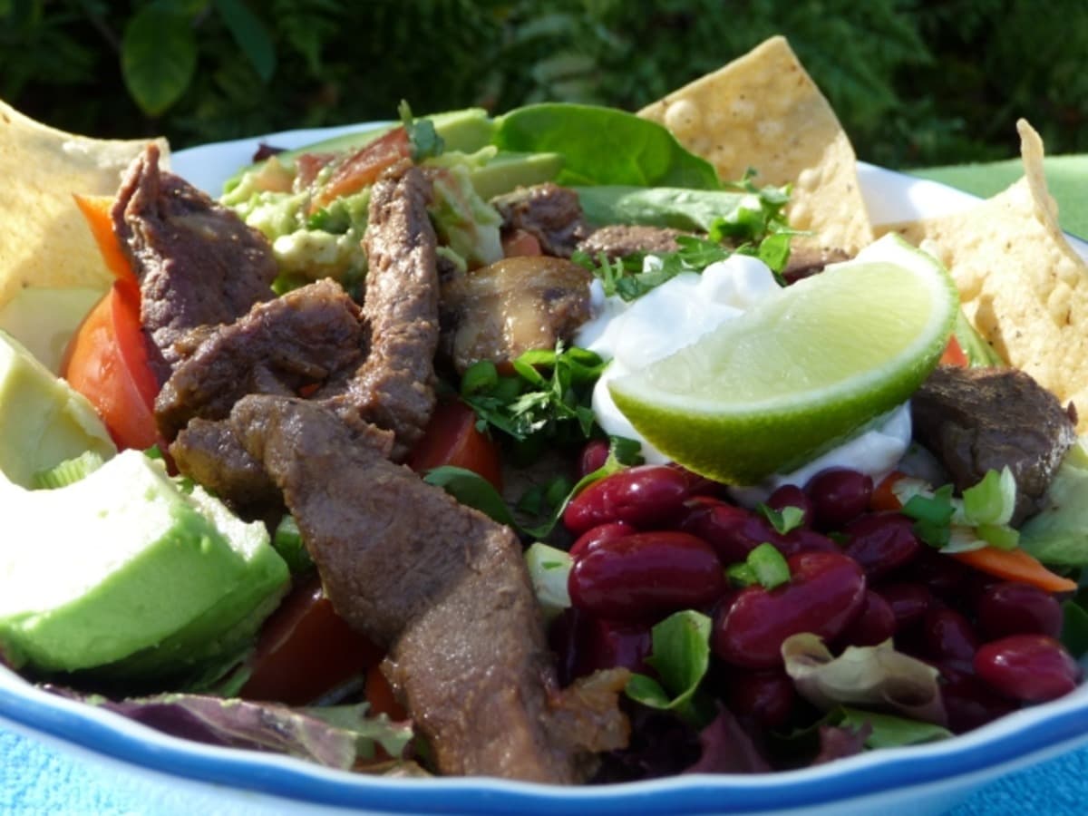 Becky's Gourmet Southwestern Taco Salad or Nachos With Steak