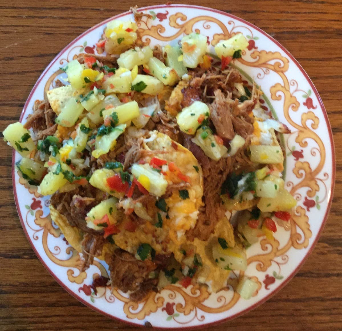 Pulled Pork Nachos With Pineapple Salsa