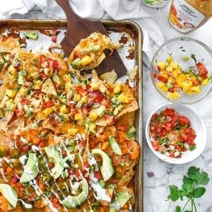 Mango Chicken Cheesy Nachos