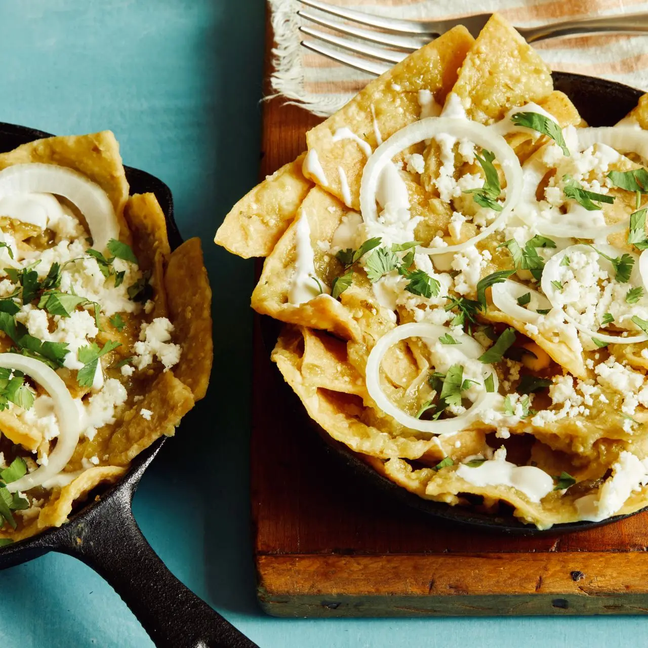 Chilaquiles with Roasted Tomatillo Salsa