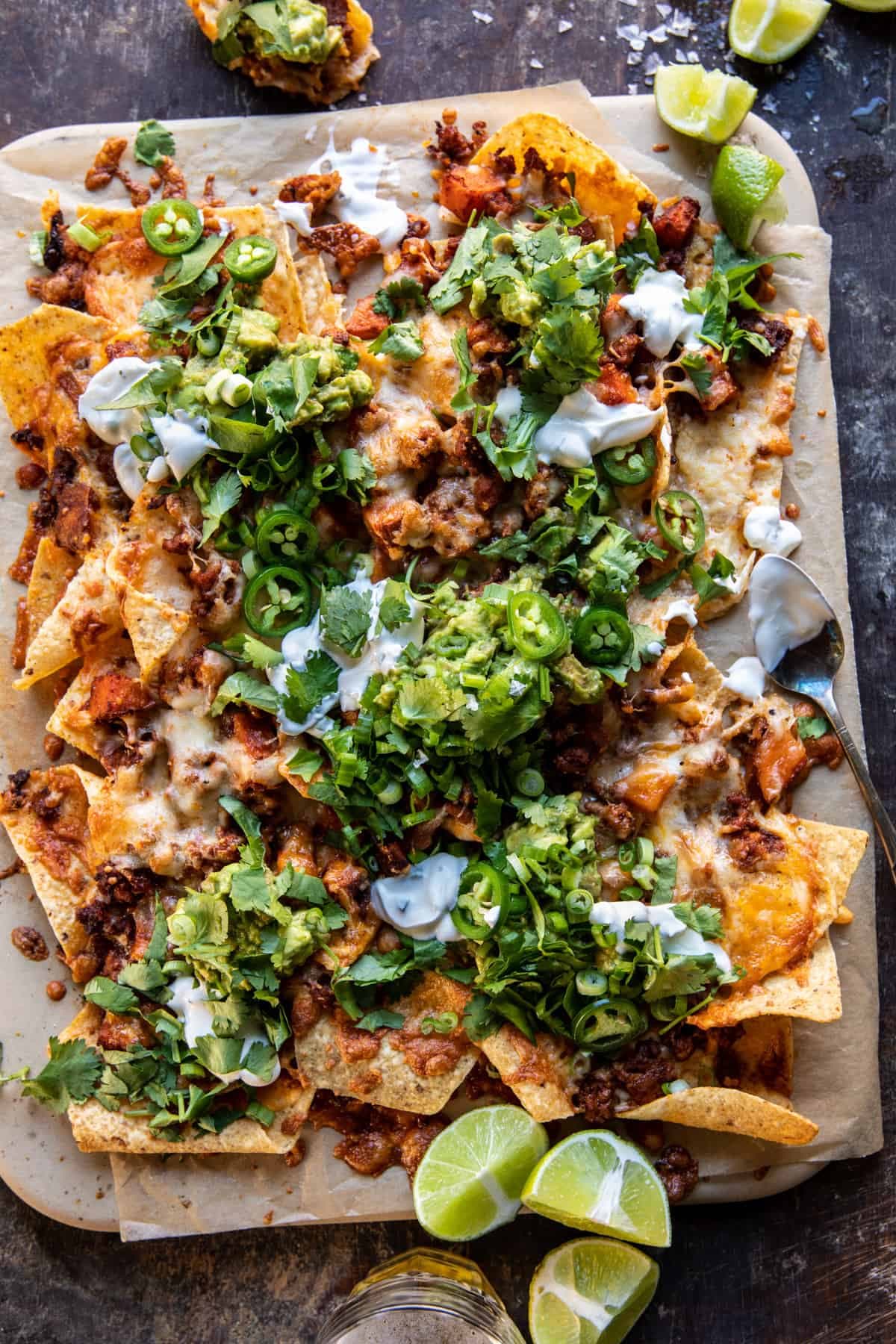 Chipotle Chicken Nachos with Jalapeño Yogurt