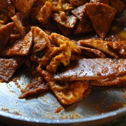 Authentic Mexican Chilaquiles Recipe with Scrambled Eggs
