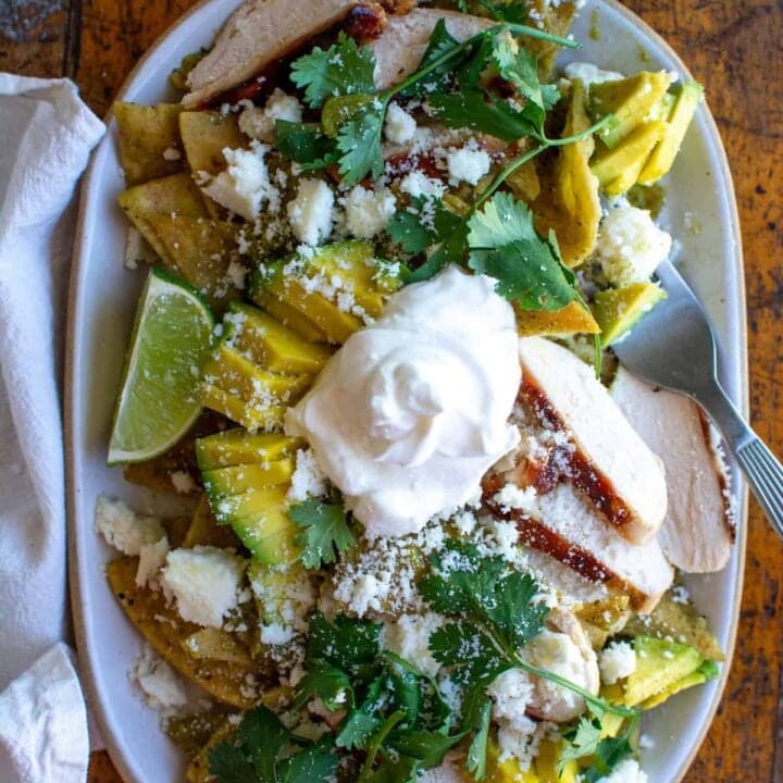 Grilled Chicken Chilaquiles Verdes