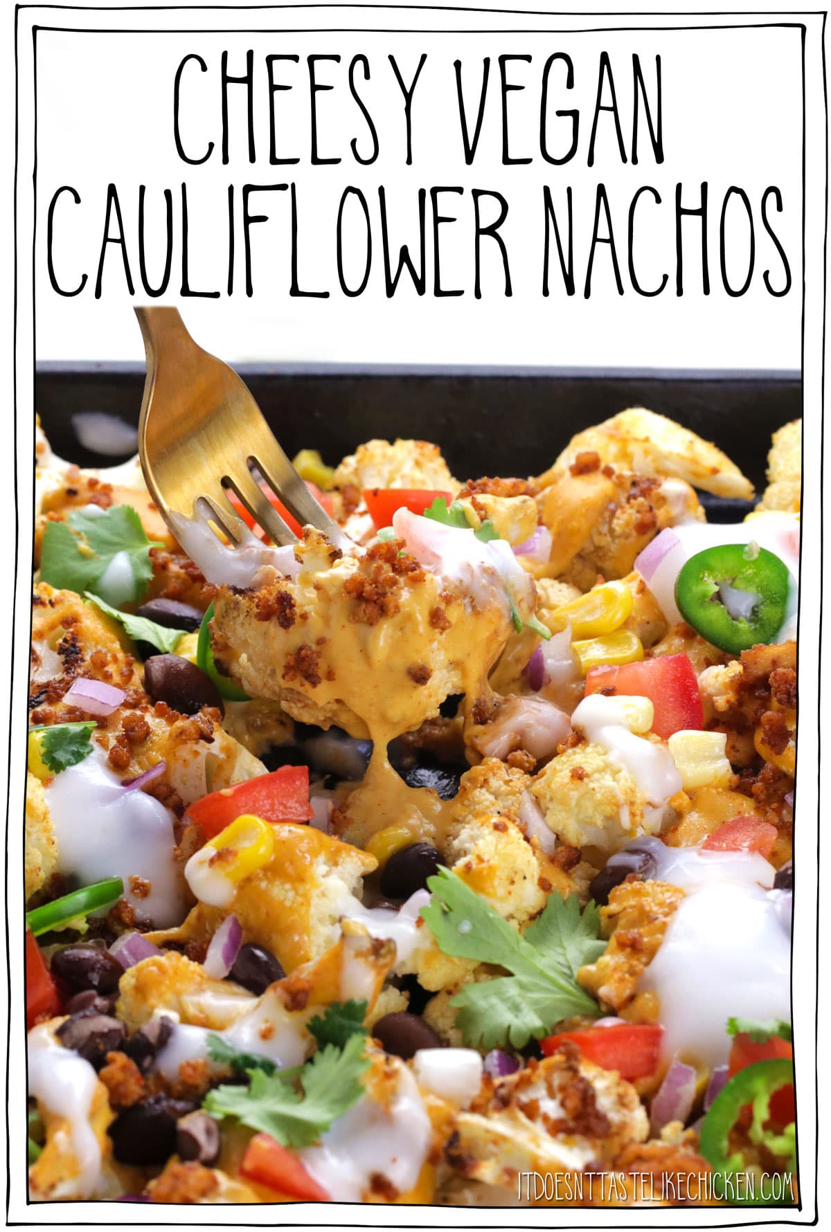 Cheesy Vegan Cauliflower Nachos
