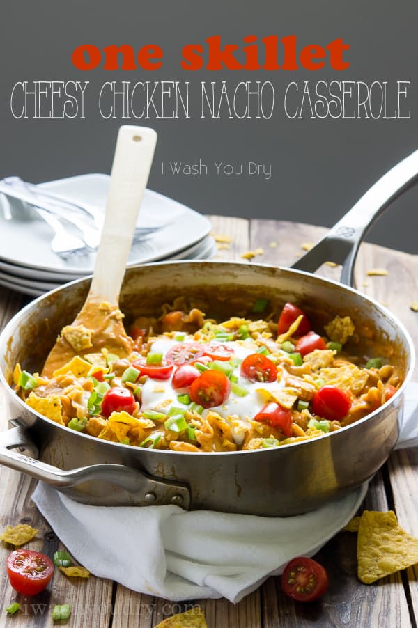 One Skillet Cheesy Chicken Nacho Supreme