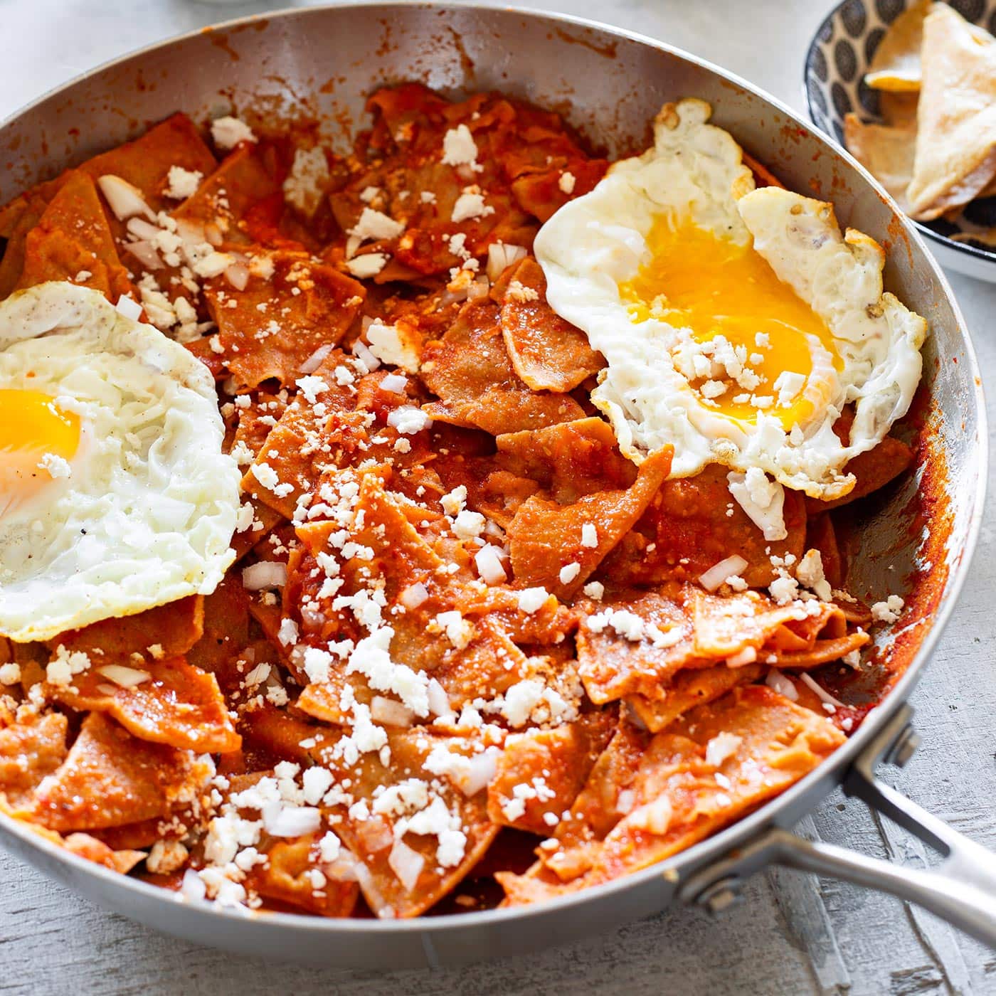 Mexican Chilaquiles Rojos Recipe