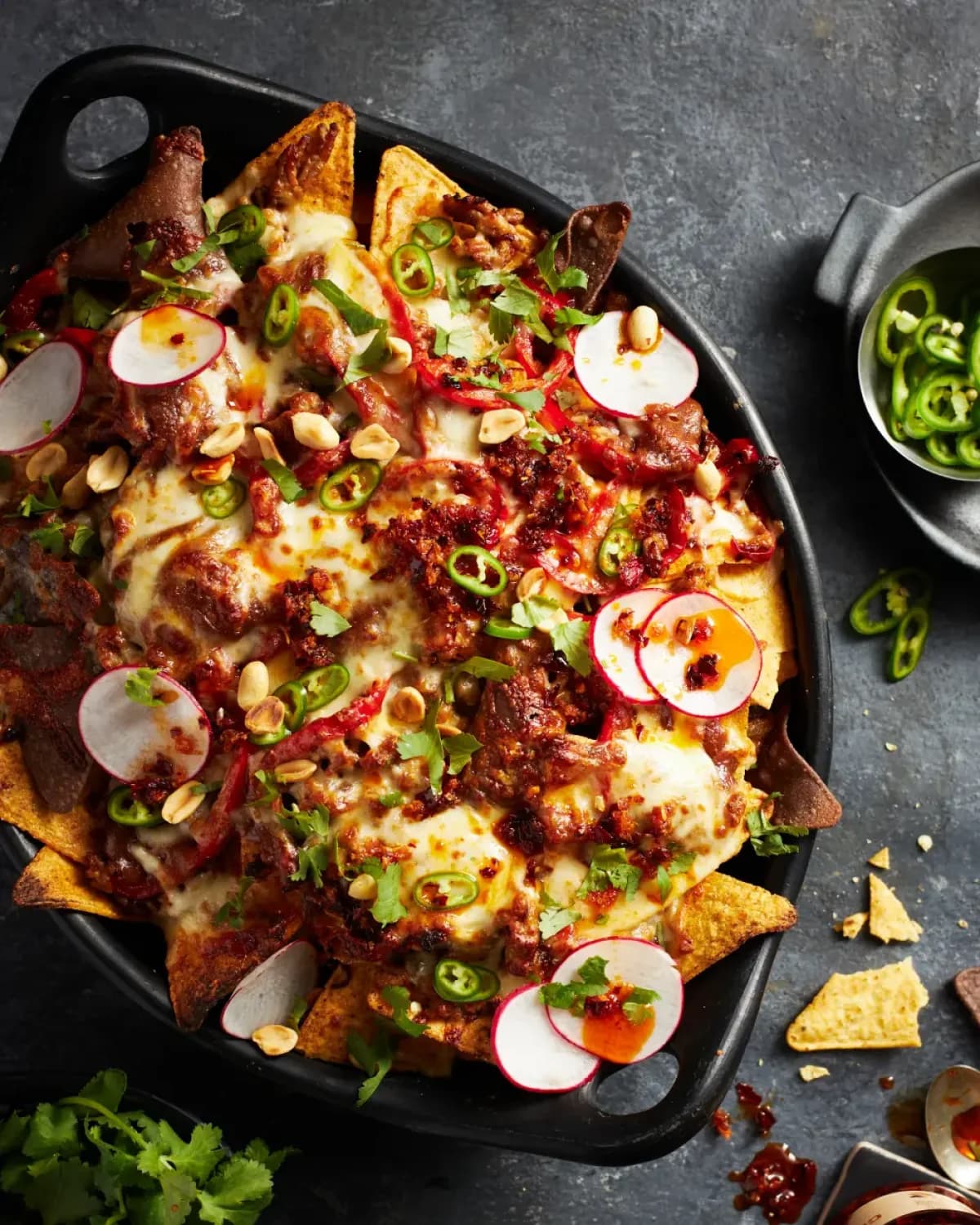 Peanut Chilli Crisp Pork Nachos | Marion's Kitchen