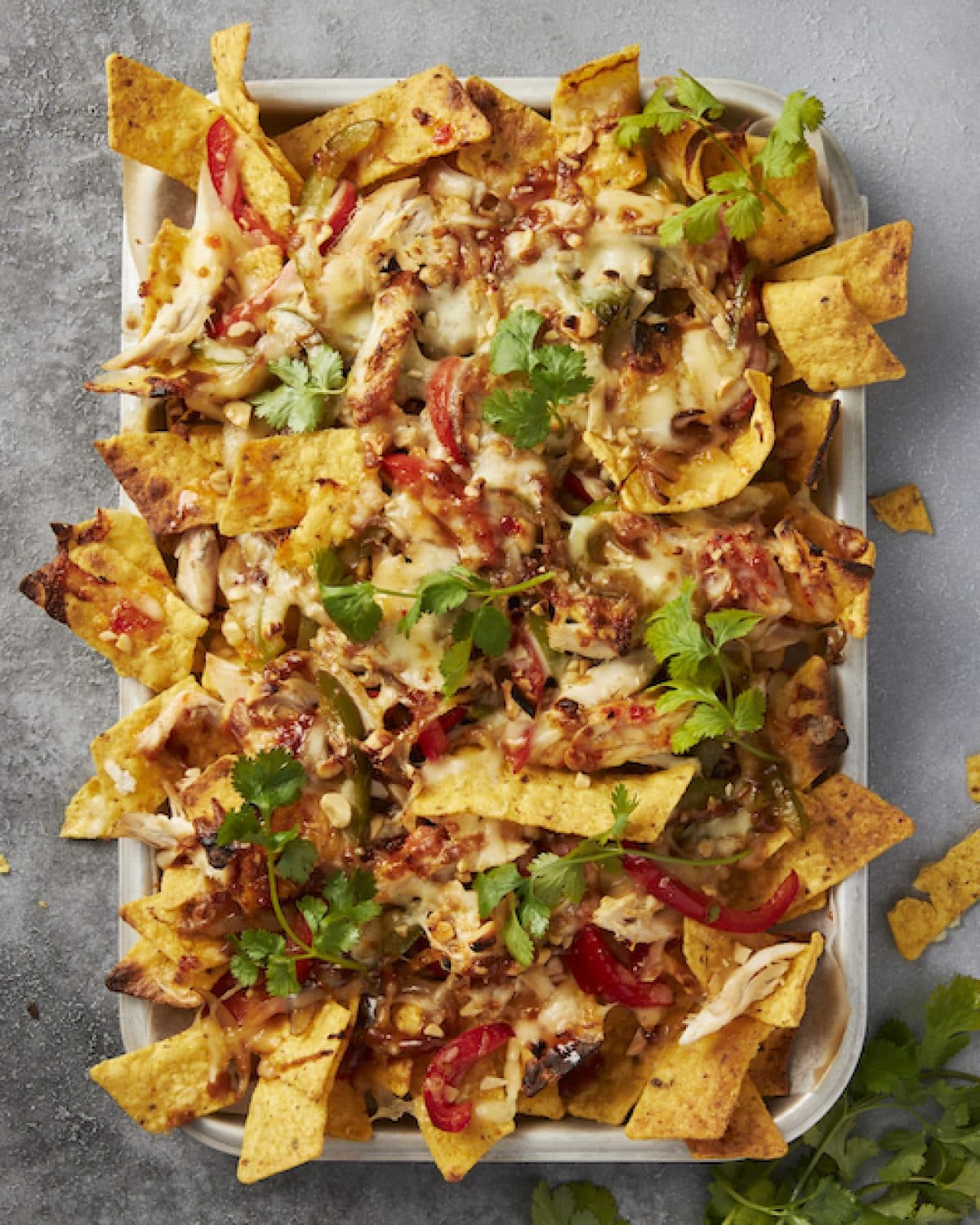 Sweet Chilli Peanut Chicken Nachos | Marion's Kitchen