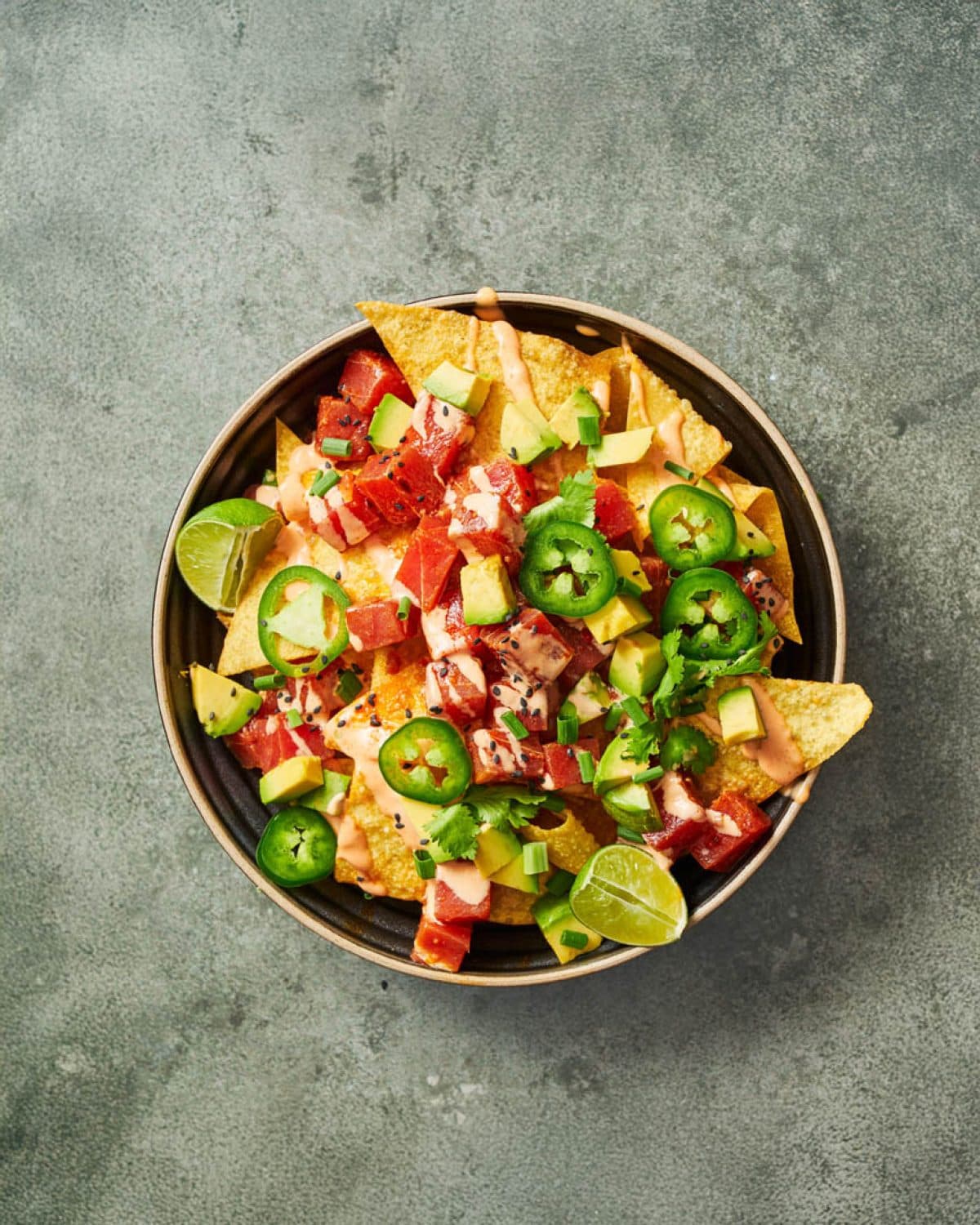 Tuna Poke Wonton Nachos