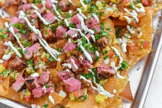Grilled Tuna Wonton Nachos