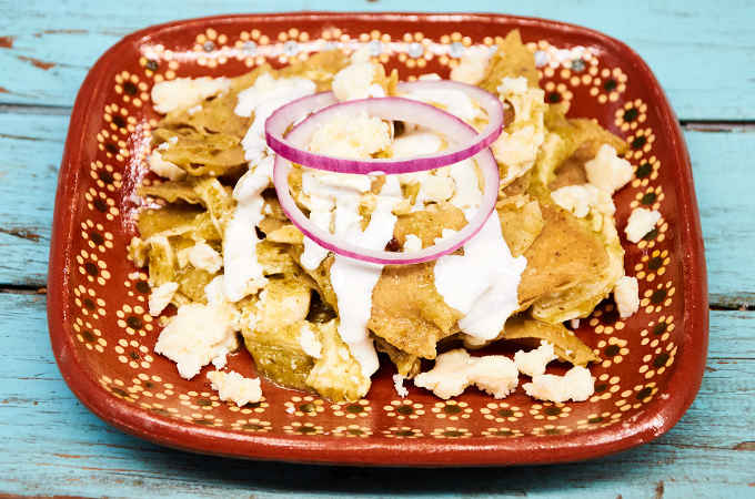 Chilaquiles with Chicken in Salsa Verde Recipe