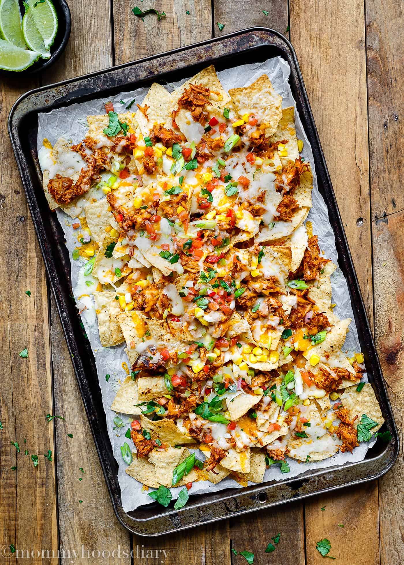 Slow Cooker Tequila Barbecue Chicken Nachos