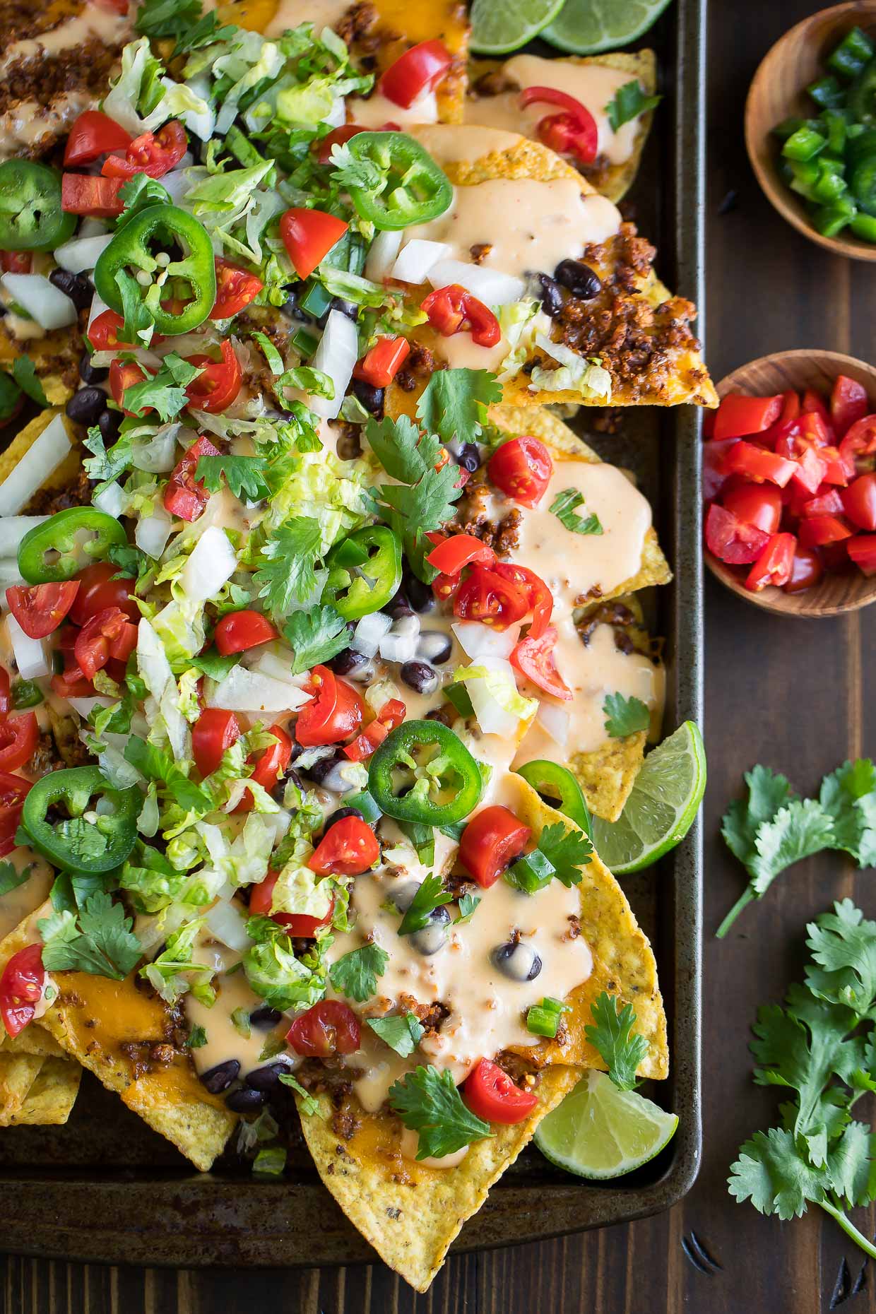 Sheet Pan Nachos with Queso