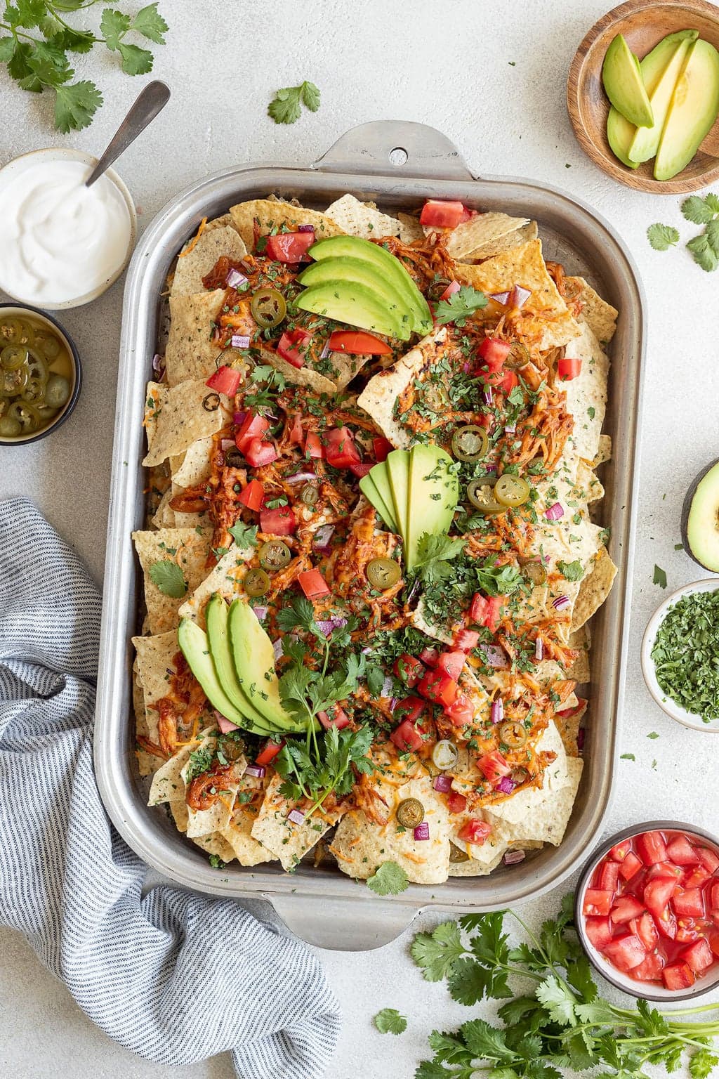 BBQ Chicken Nachos (w/ Rotisserie Chicken)