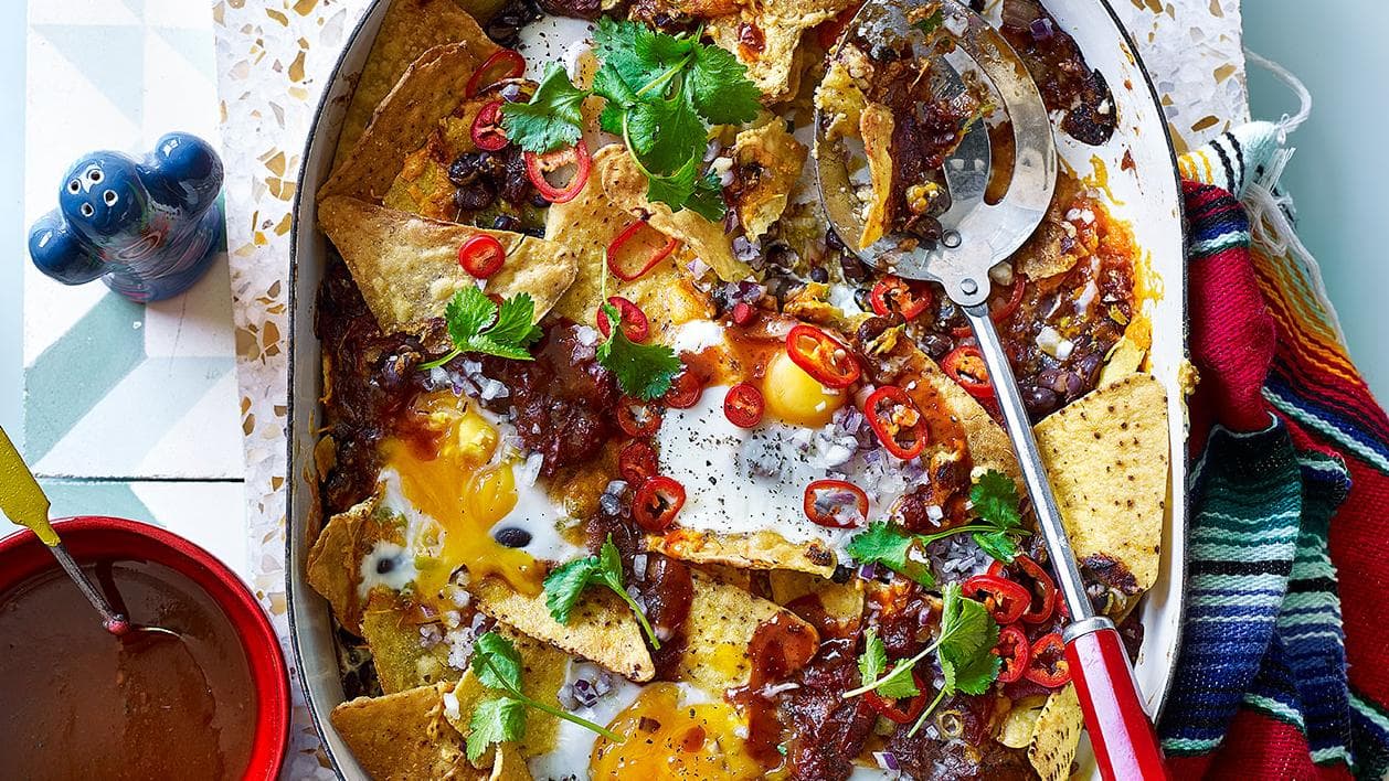 Chilaquiles - breakfast nachos