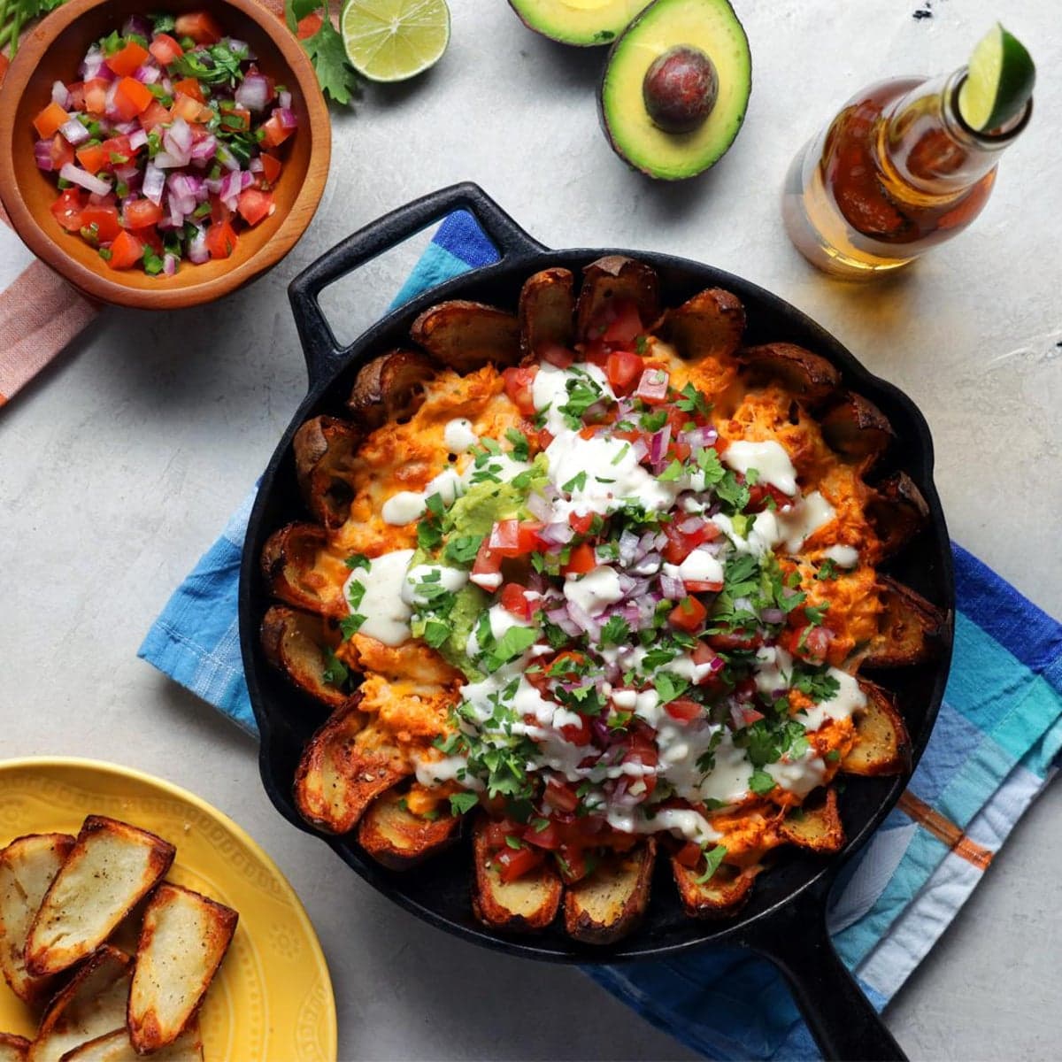 Buffalo Chicken Potato Skin Nachos Recipe by Tasty