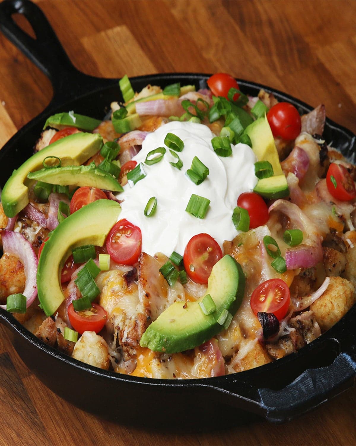 Honey Mustard Chicken Tater Tot Nachos Recipe by Tasty