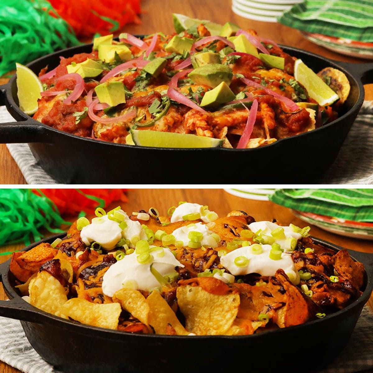 Skillet Nachos 2 Ways | Recipes