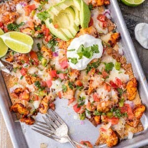 Sheet Pan Chicken Nachos