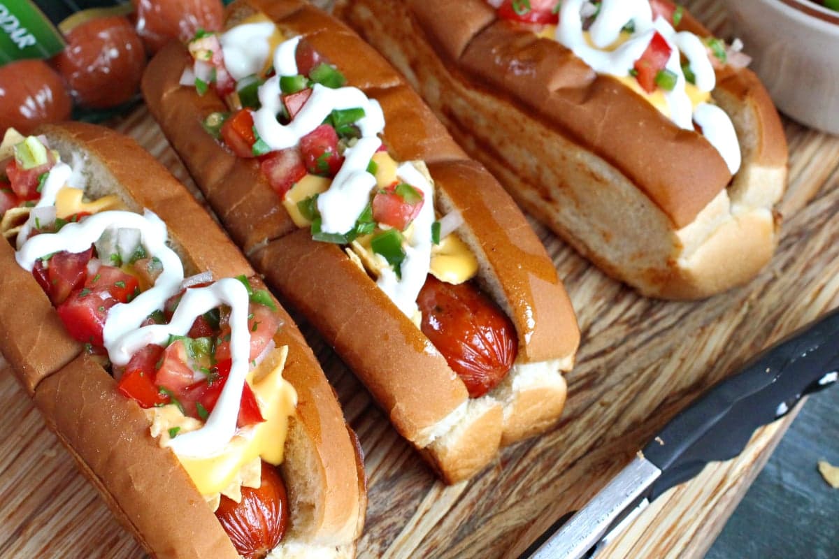 Nacho Style Hot Dogs