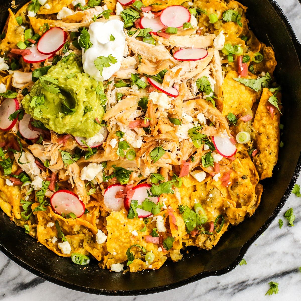 Easy Skillet Chicken Chilaquiles