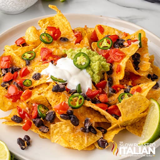 Easy Loaded Cheesy Air Fryer Nachos (16 Minute Recipe)
