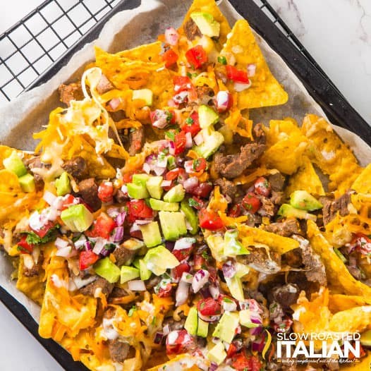 Steak Nachos (Sheet Pan Recipe)