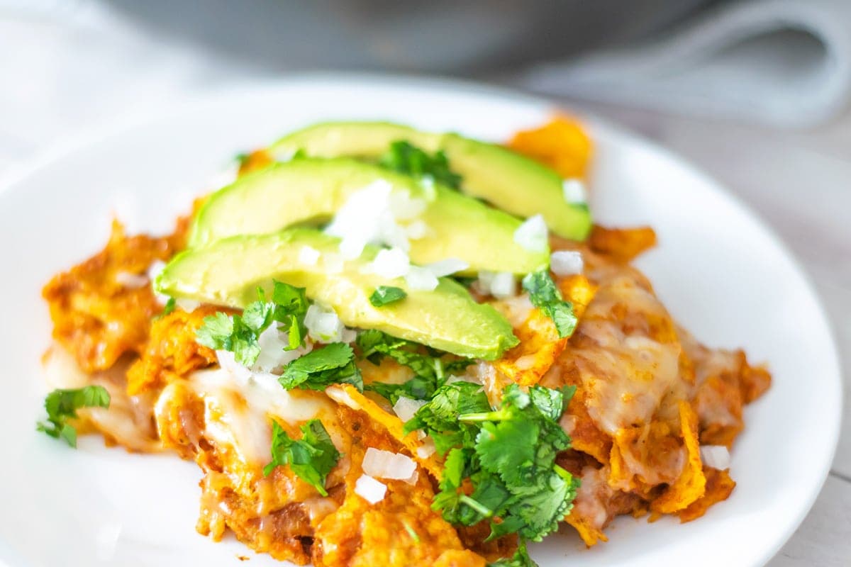 Chilaquiles with Tortilla Chips