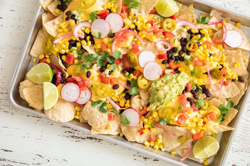 Vegetarian Sheet Pan Nachos