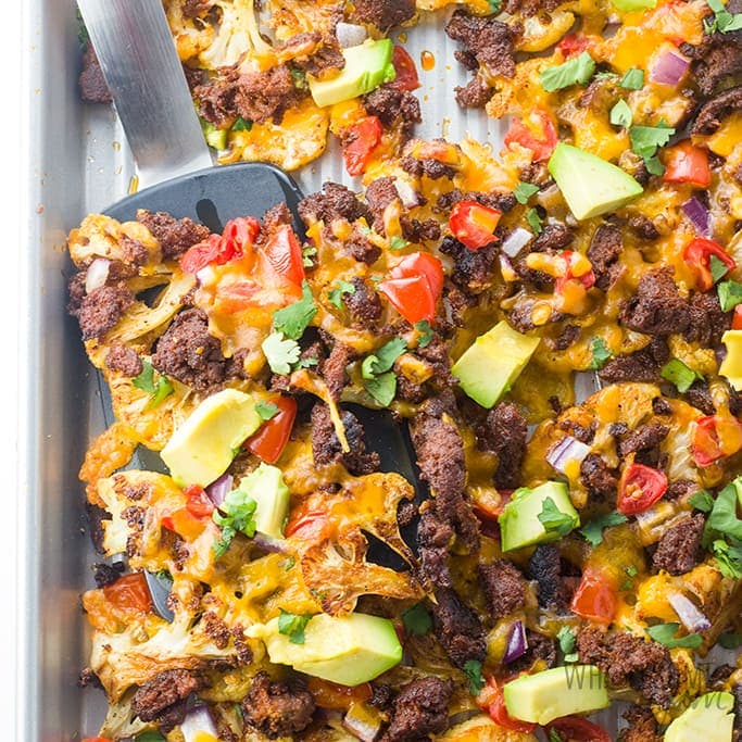 Cauliflower Nachos (Easy & Healthy)
