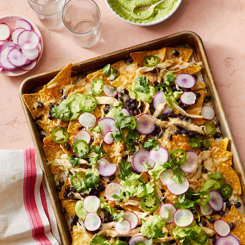 Sheet Pan Chicken Nachos